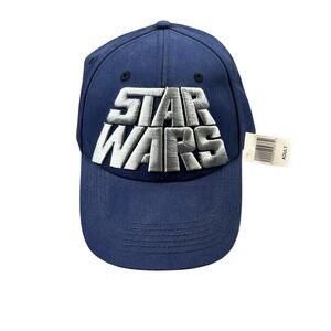 Disney Parks Star Wars Hat Adult Blue Embroidered Logo New With Tag
